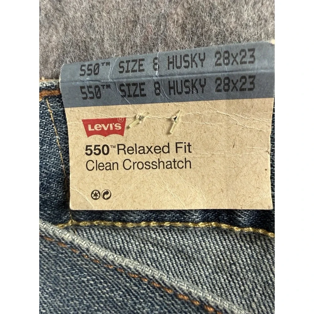 LEVIS 550 Size 8 Husky 28 X 23‎ Relaxed Fit Adjustable Waist Loose Thigh Tapered